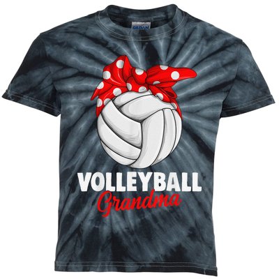 Volleyball Grandma For  Family Matching Players Team Kids Tie-Dye T-Shirt