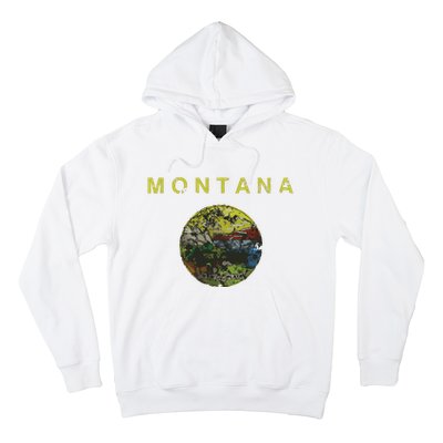 Vintage Grunge Flag Of Montana Patriotic Matching Group Hoodie