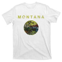 Vintage Grunge Flag Of Montana Patriotic Matching Group T-Shirt