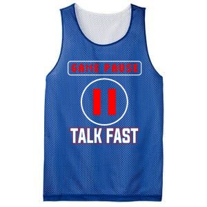 Video Gamer Funny I Cant Pause My Game Talk Fast Gift Mesh Reversible Basketball Jersey Tank