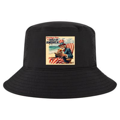 Vintage Greetings From The Gulf Of America Uncle Sam Cool Comfort Performance Bucket Hat