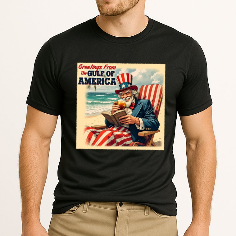 Vintage Greetings From The Gulf Of America Uncle Sam Cooling Performance Crew T-Shirt