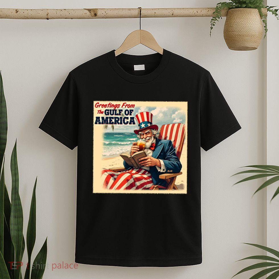 Vintage Greetings From The Gulf Of America Uncle Sam T-Shirt