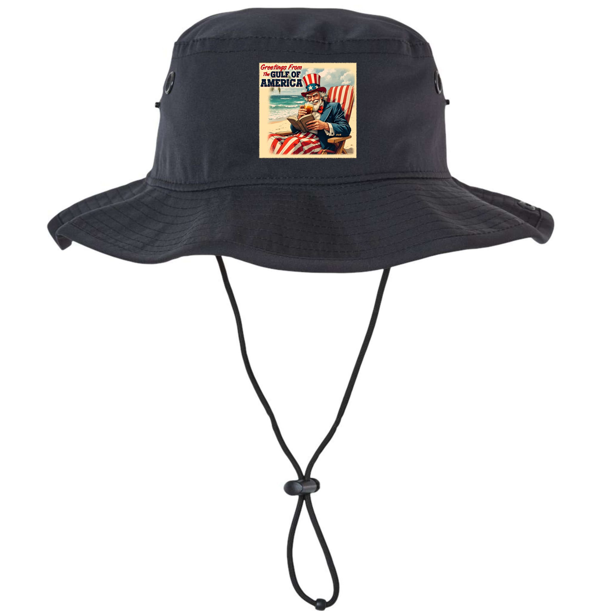 Vintage Greetings From The Gulf Of America Uncle Sam Bucket Hat