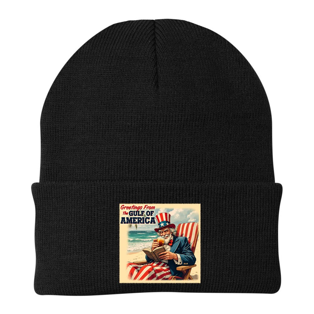 Vintage Greetings From The Gulf Of America Uncle Sam Beanie