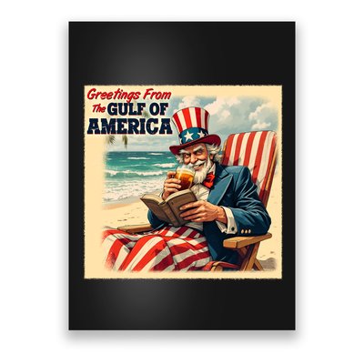 Vintage Greetings From The Gulf Of America Uncle Sam Poster