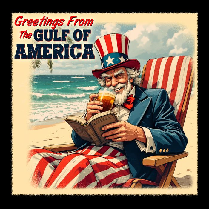 Vintage Greetings From The Gulf Of America Uncle Sam Womens Tank Top