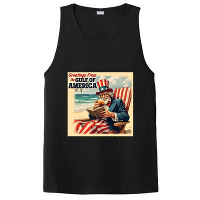 Vintage Greetings From The Gulf Of America Uncle Sam PosiCharge Competitor Tank