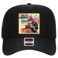 Vintage Greetings From The Gulf Of America Uncle Sam Trucker Hat