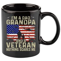Veteran Grandpa For Grandpa Veteran Fathers Day 11oz C Handle Ceramic Mug