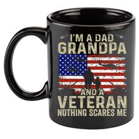 Veteran Grandpa For Grandpa Veteran Fathers Day 11oz C Handle Ceramic Mug