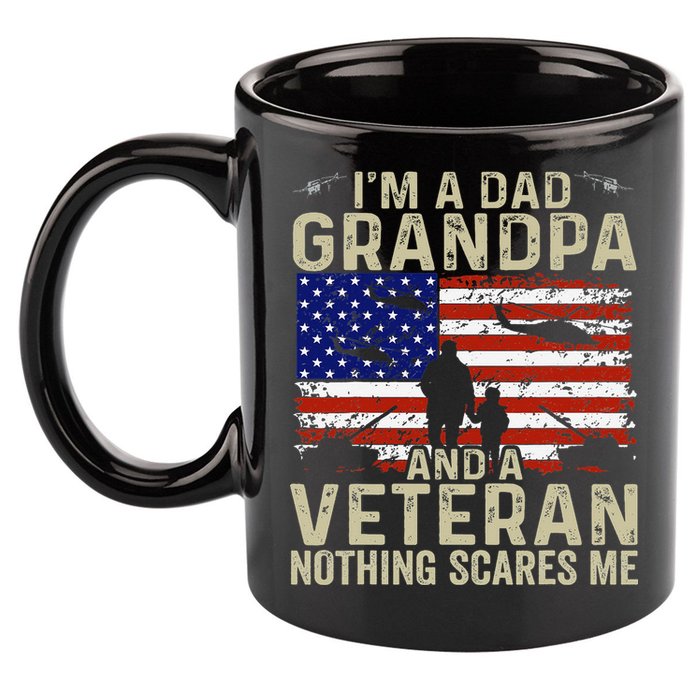 Veteran Grandpa For Grandpa Veteran Fathers Day 11oz C Handle Ceramic Mug