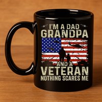 Veteran Grandpa For Grandpa Veteran Fathers Day 11oz C Handle Ceramic Mug
