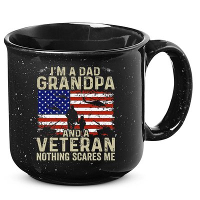 Veteran Grandpa For Grandpa Veteran Fathers Day 15oz Campfire Ceramic Mug