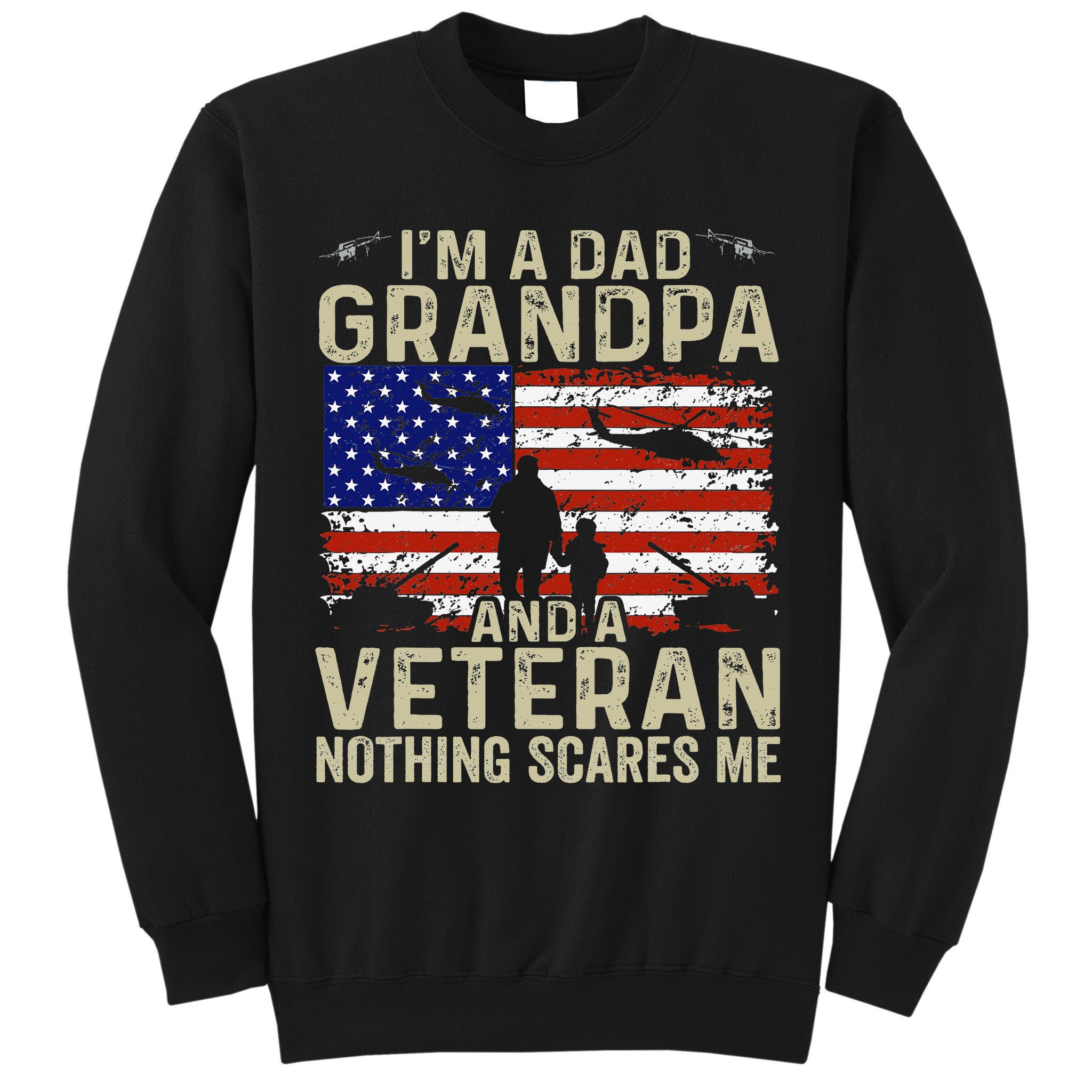 Veteran Grandpa For Grandpa Veteran Fathers Day Tall Sweatshirt