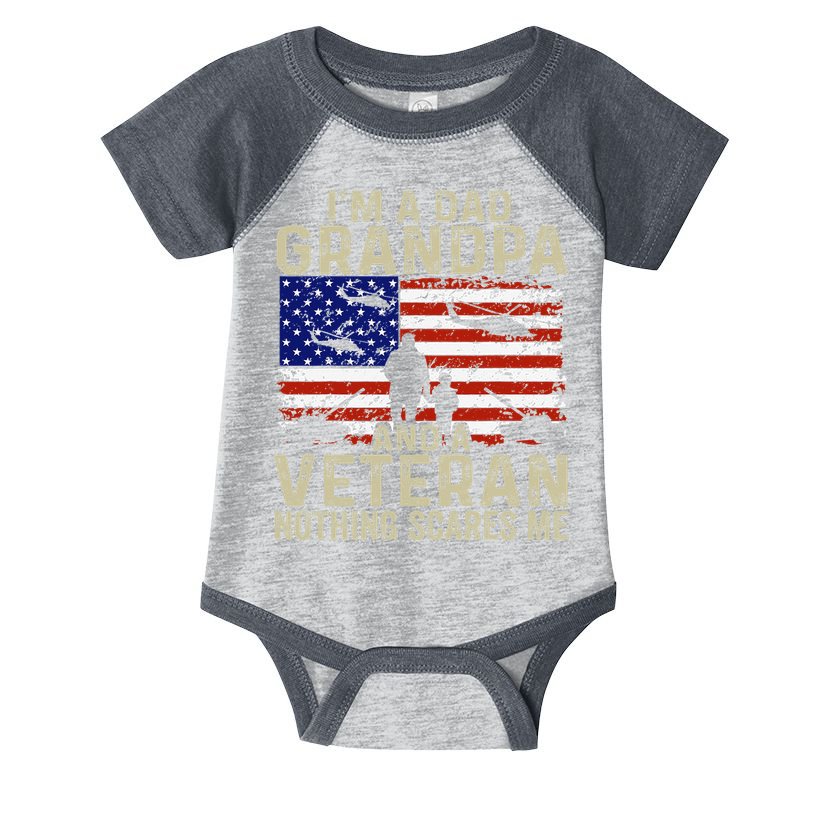Veteran Grandpa For Grandpa Veteran Fathers Day Infant Baby Jersey Bodysuit