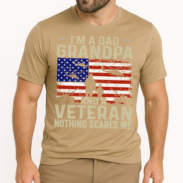 Veteran Grandpa For Grandpa Veteran Fathers Day Cooling Performance Crew T-Shirt