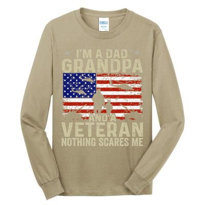 Veteran Grandpa For Grandpa Veteran Fathers Day Tall Long Sleeve T-Shirt