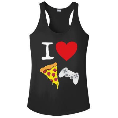 Video Games funny Love Pizza Cheese Slice Ladies PosiCharge Competitor Racerback Tank