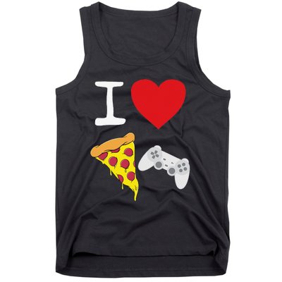 Video Games funny Love Pizza Cheese Slice Tank Top