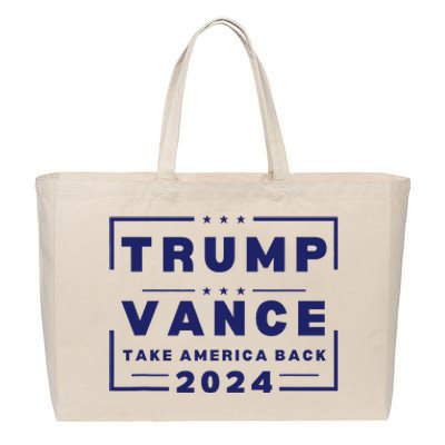 Vintage Groovy Flower Trump Trump Trump 2024 Cotton Canvas Jumbo Tote