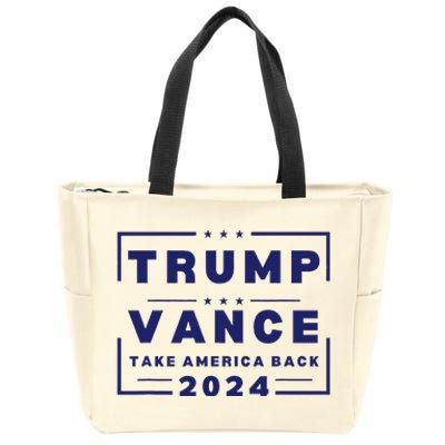 Vintage Groovy Flower Trump Trump Trump 2024 Zip Tote Bag