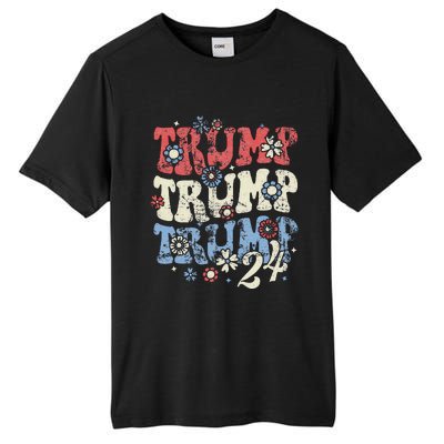 Vintage Groovy Flower Trump Trump Trump 2024 Tall Fusion ChromaSoft Performance T-Shirt