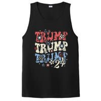 Vintage Groovy Flower Trump Trump Trump 2024 PosiCharge Competitor Tank