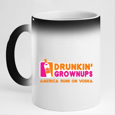 Vodka Gifts Funny Vodkas Drunkin Grownups 11oz Black Color Changing Mug