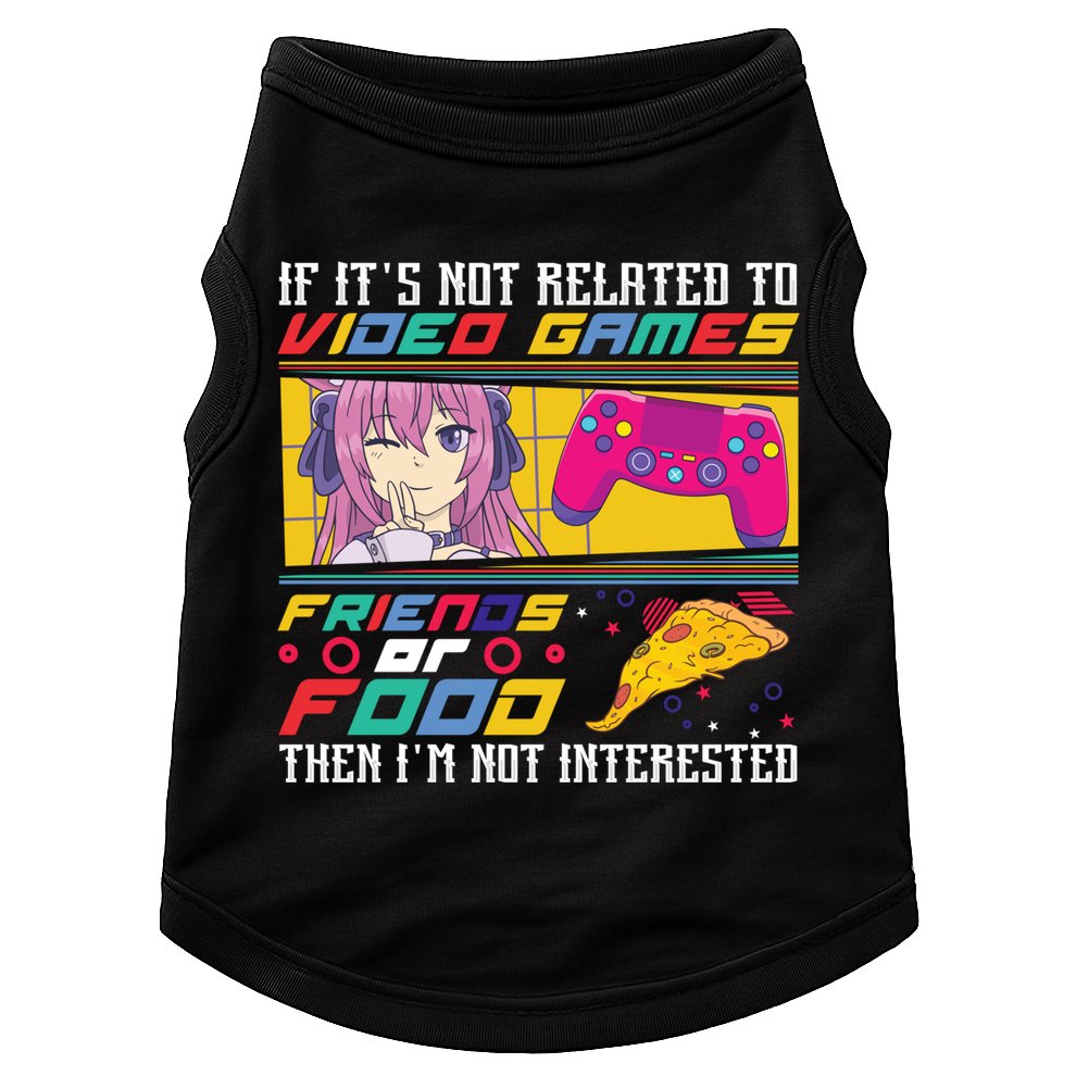 Video Games Friends Food Pizza Gamer Anime Gift Doggie Tank