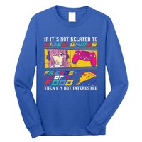 Video Games Friends Food Pizza Gamer Anime Gift Long Sleeve Shirt