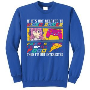 Video Games Friends Food Pizza Gamer Anime Gift Sweatshirt