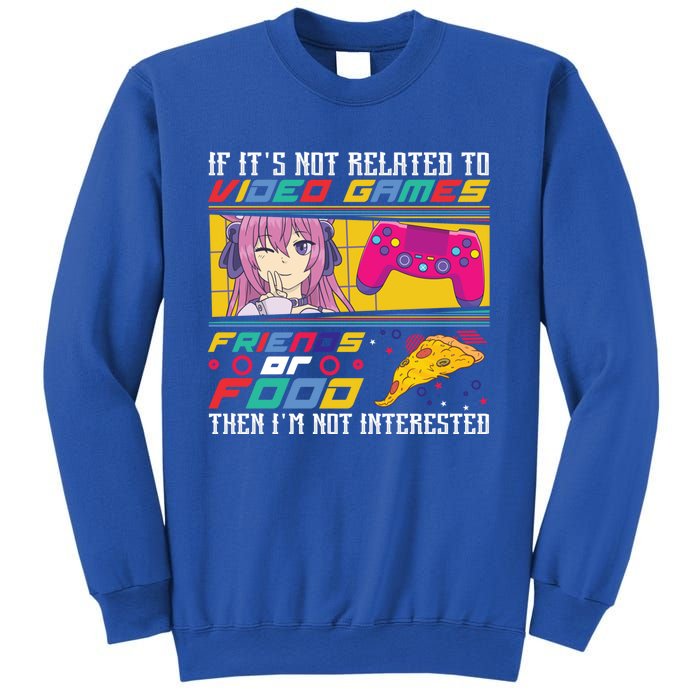 Video Games Friends Food Pizza Gamer Anime Gift Sweatshirt