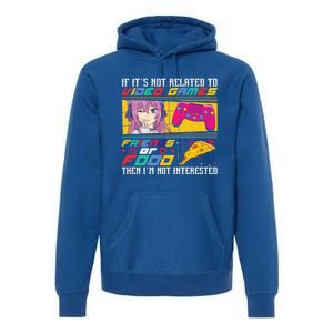 Video Games Friends Food Pizza Gamer Anime Gift Premium Hoodie