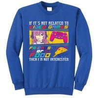 Video Games Friends Food Pizza Gamer Anime Gift Tall Sweatshirt