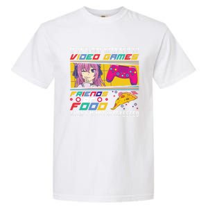 Video Games Friends Food Pizza Gamer Anime Gift Garment-Dyed Heavyweight T-Shirt