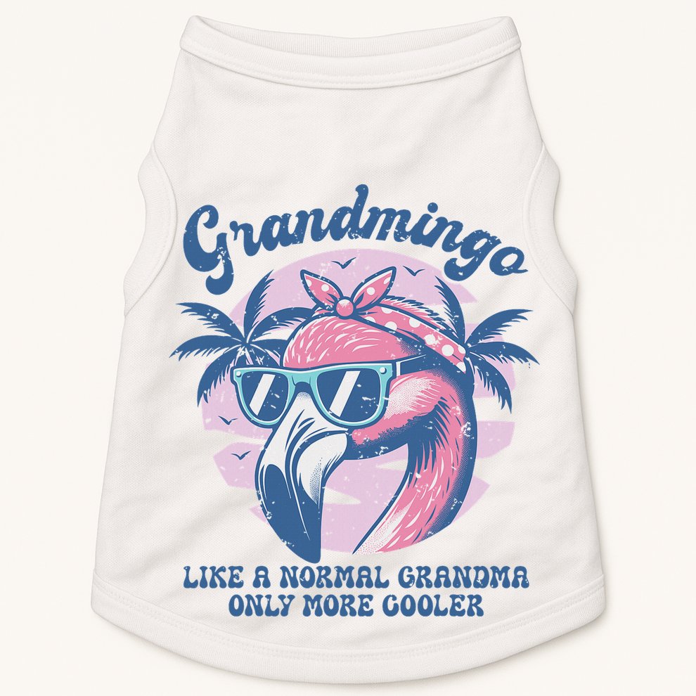 Vintage Grandmingo Flamingo Grandma Summer Vacation Women Doggie Tank