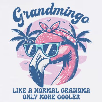 Vintage Grandmingo Flamingo Grandma Summer Vacation Women T-Shirt