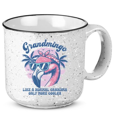 Vintage Grandmingo Flamingo Grandma Summer Vacation Women 15oz Campfire Ceramic Mug