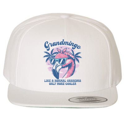 Vintage Grandmingo Flamingo Grandma Summer Vacation Women Wool Snapback Cap