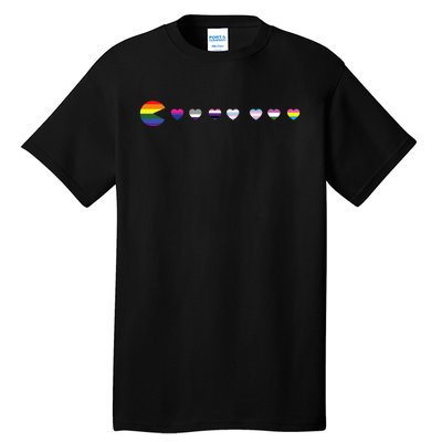 Video Game Funny Gaming LGBT Q Ally Pride Flag Gamer Tall T-Shirt