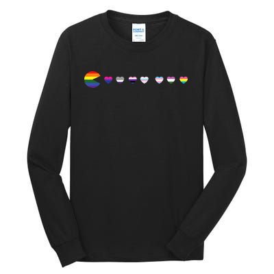 Video Game Funny Gaming LGBT Q Ally Pride Flag Gamer Tall Long Sleeve T-Shirt