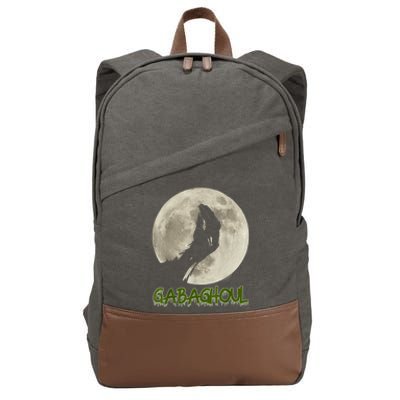 Vintage Gabaghoul Funny Hand Moon Halloween Cotton Canvas Backpack