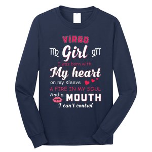 Virgo Girl Funny Quote With Zodiac Sign Birthday Gift Long Sleeve Shirt