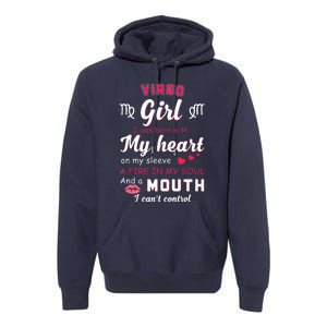 Virgo Girl Funny Quote With Zodiac Sign Birthday Gift Premium Hoodie