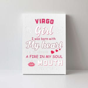 Virgo Girl Funny Quote With Zodiac Sign Birthday Gift Canvas