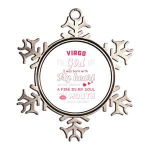 Virgo Girl Funny Quote With Zodiac Sign Birthday Gift Metallic Star Ornament