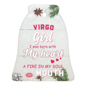 Virgo Girl Funny Quote With Zodiac Sign Birthday Gift Ceramic Bell Ornament