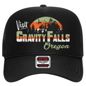 Visit Gravity Falls Home Of The Mystery Shack High Crown Mesh Back Trucker Hat