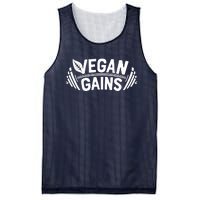 Vegan Gains For Men Women Vegetarian Funny Gym Wear Mesh Reversible Basketball Jersey Tank